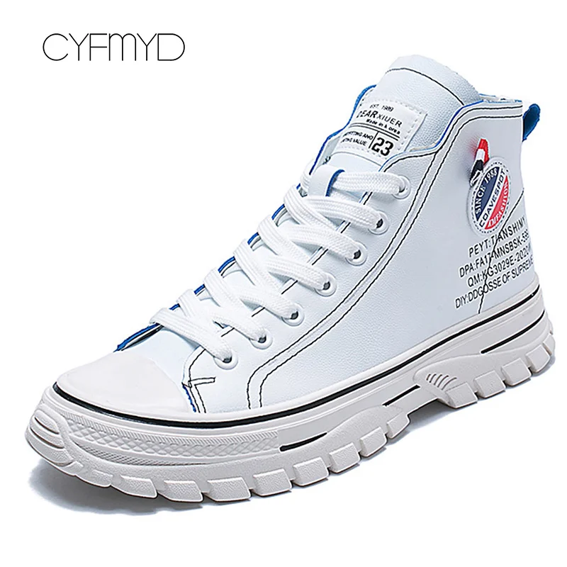 Blue Женские кроссовки на платформе; модные кроссовки со шнуровкой на прочной подошве; женская повседневная обувь; кроссовки из искусственной кожи для женщин - Цвет: Blue