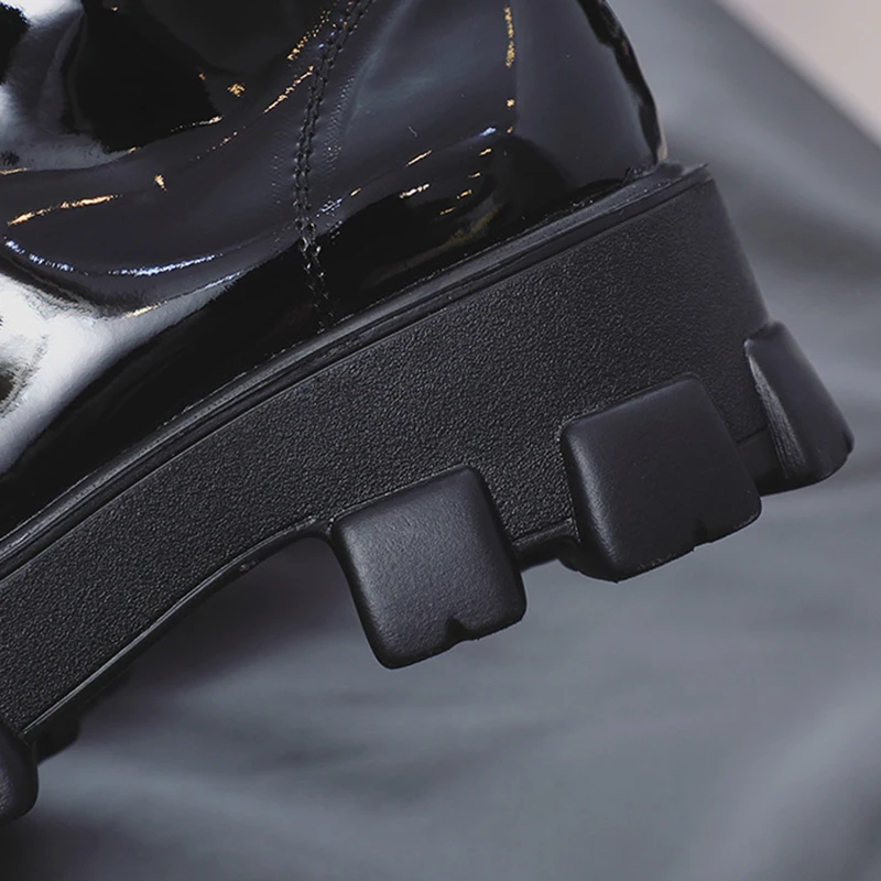 Женские ботильоны в стиле панк JISCZVS черные криперы на толстом каблуке Осенняя