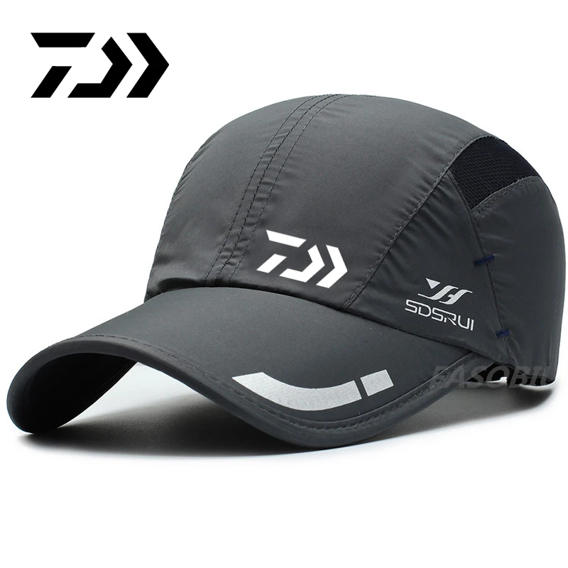 

Кепка Daiwa Мужская для рыбалки, модная летняя Солнцезащитная уличная шапка, быстросохнущая Кепка для гольфа и рыбалки, регулируемая бейсболк...