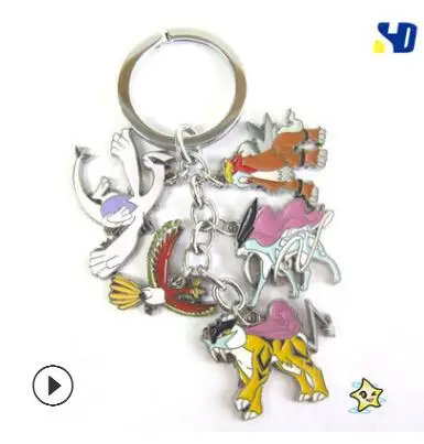 Японский мультфильм брелок Карманный Монстр покебол PIKACHU Мода Забавный милый porte cle металлические аксессуары для украшений chaviro Llaveros - Цвет: 2-1