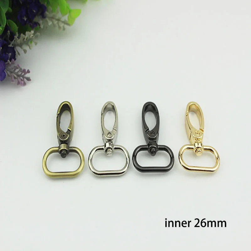30Pcs 16/20/26/32/38mm Metal Bags Strap Buckles Lobster Clasp Collar Carabiner Snap Hook DIY KeyChain Bag Part Accessories