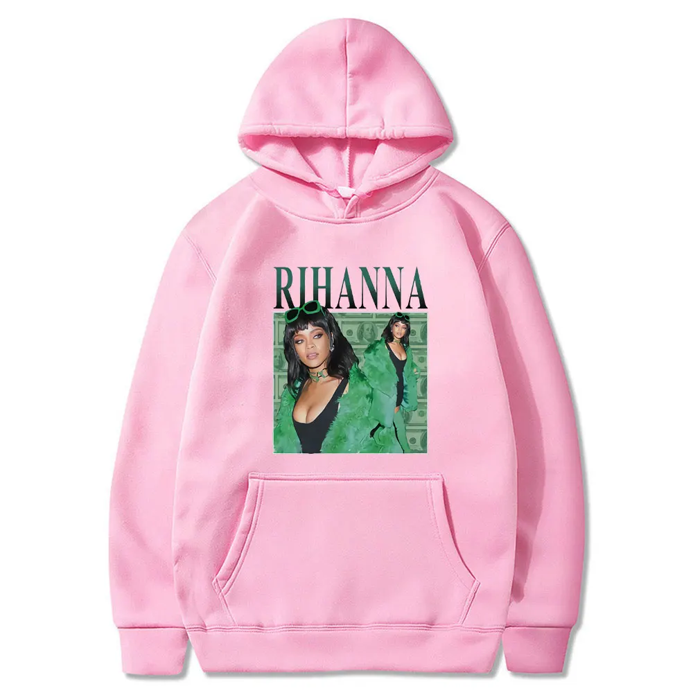 

Rihanna Harajuku Men Hooded Sweatshirt Print Harajuku Loose Hoodies Funny Oversized Clothes Autumn Winter Fashion Clothes Men