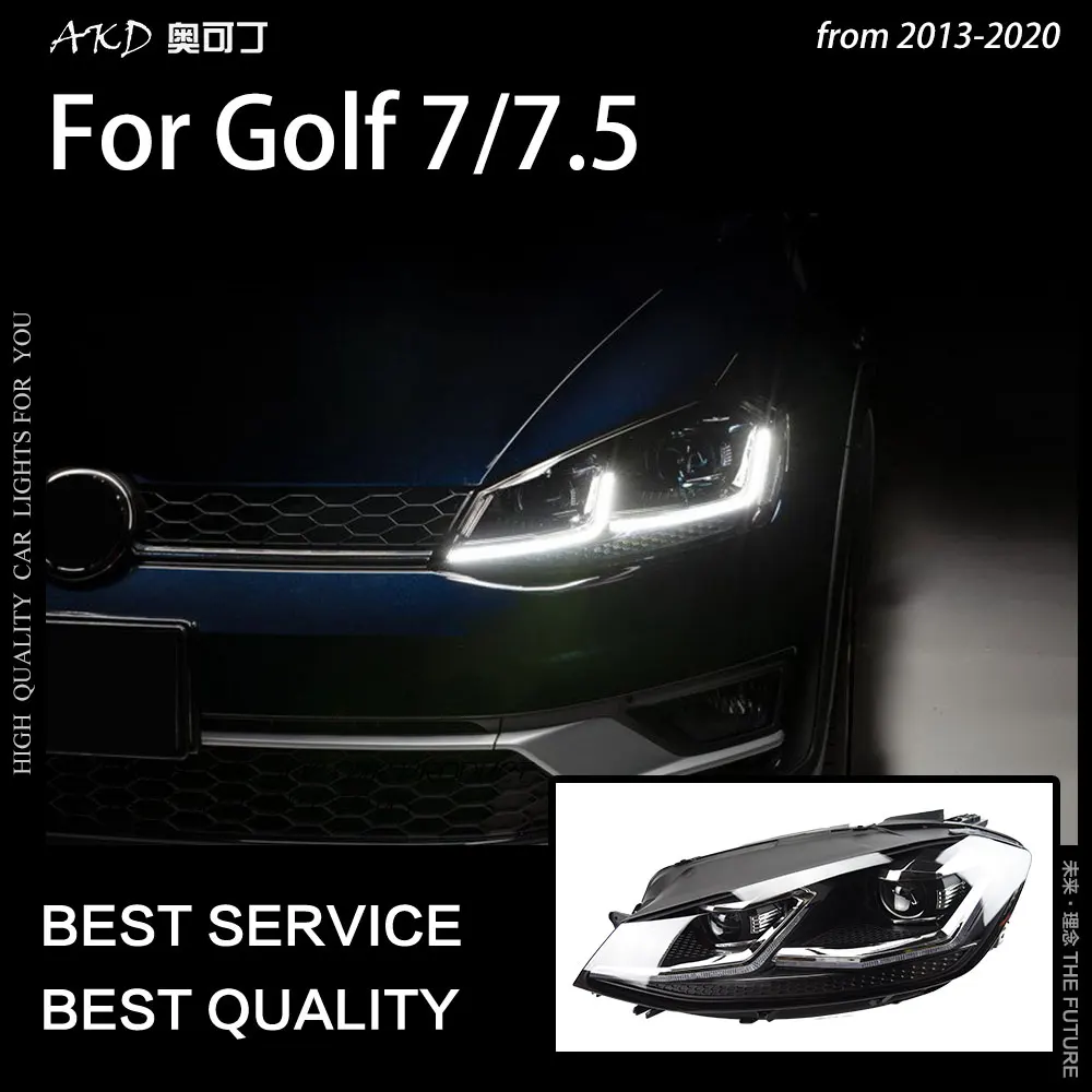 АКД стайлинга автомобилей для VW Golf 7 5 светодиодный фар 2018 Новый фары DRL Hid фара