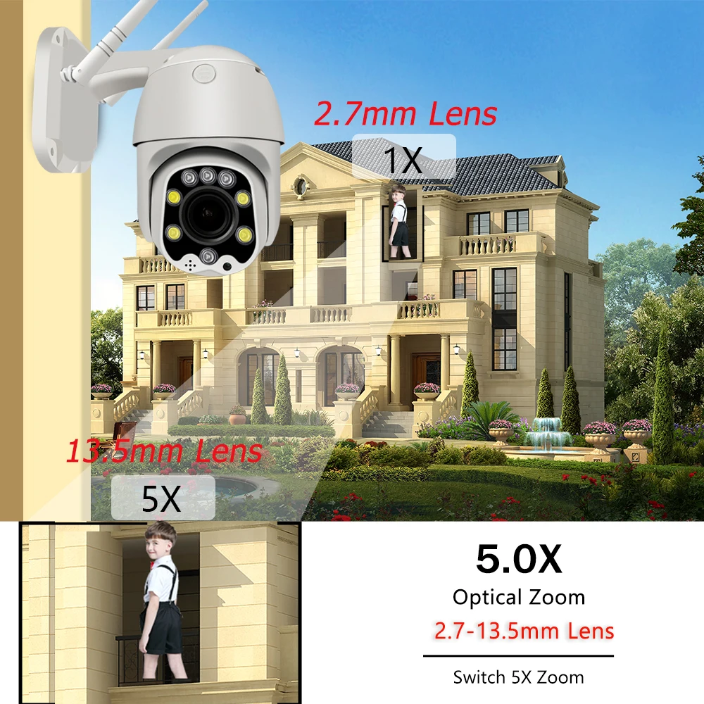 IP Camera Video Surveillance 3G 4G Sim Card Outdoor CCTV Videcam Security Protection PTZ Speed Dome TF Slot 5X Optical Zoom |
