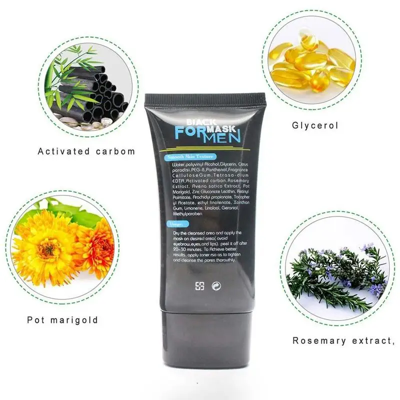 

50ml Bamboo Charcoal Blackhead And Whitehead Mask For Men Women And Pores, And Absorb To Garbage Grease U6D1