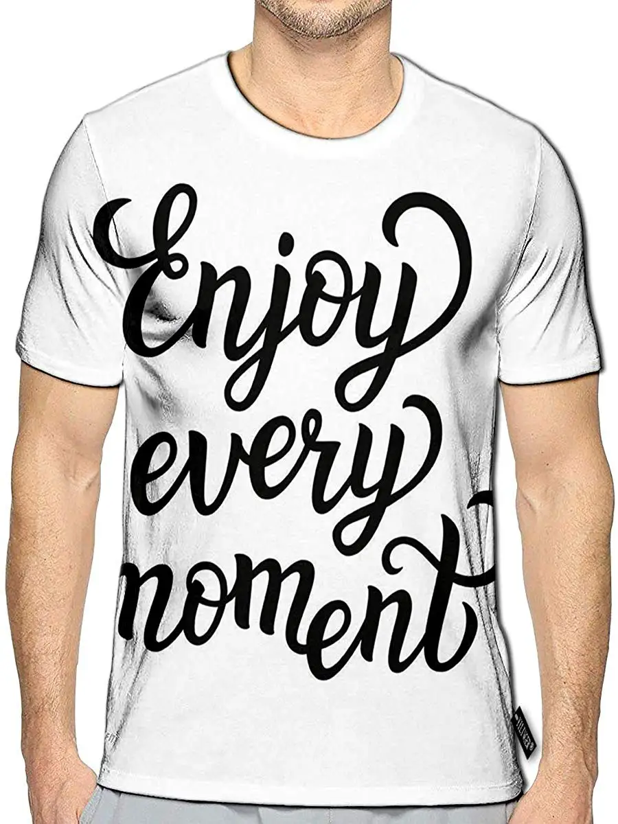 

T-Shirt 3D Printed Enjoy Every Moment Casual Tees