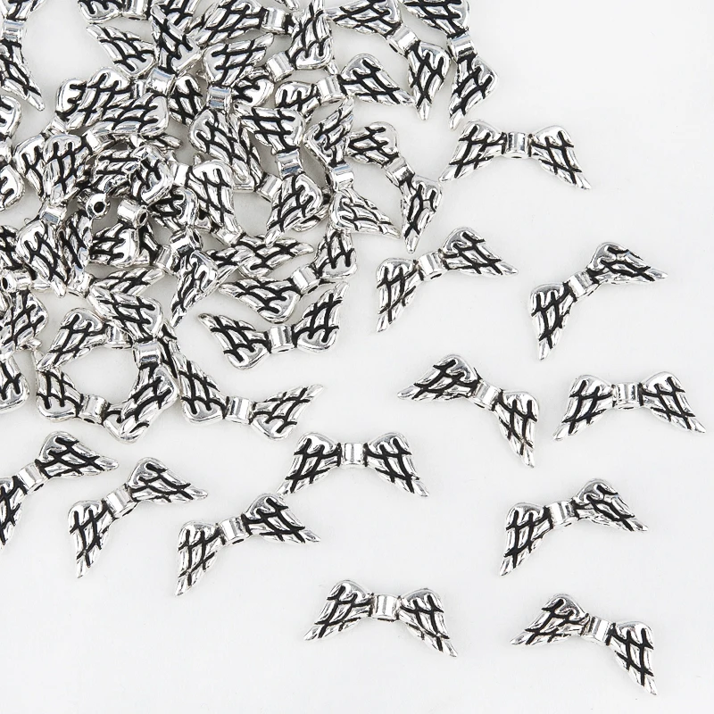 8 сезонов сплав цинка разделительные бусины Крыло ангела золото/античный