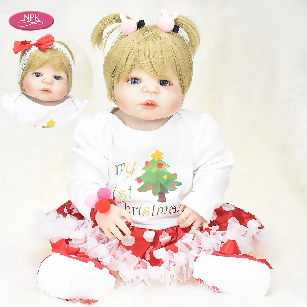 Reborn Baby Doll 55 см Реалистичная силиконовая игрушка для ванны Принцесса Девочка