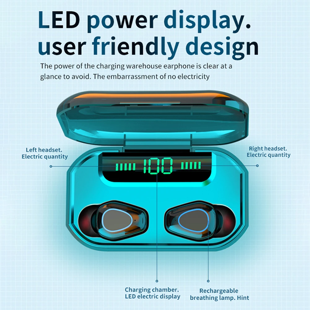 

G20 TWS Wireless Bluetooth 5.0 Earphones Stereo Headphones Sports Music Earbuds with Charging Case