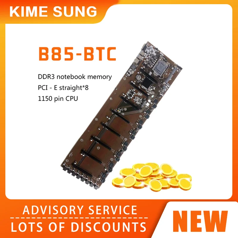 

BTC X79 Dual CPU Miner Motherboard for CPU Set support 9x3060 Graphics card for DDR3 Memory 60mm Distance Low Power