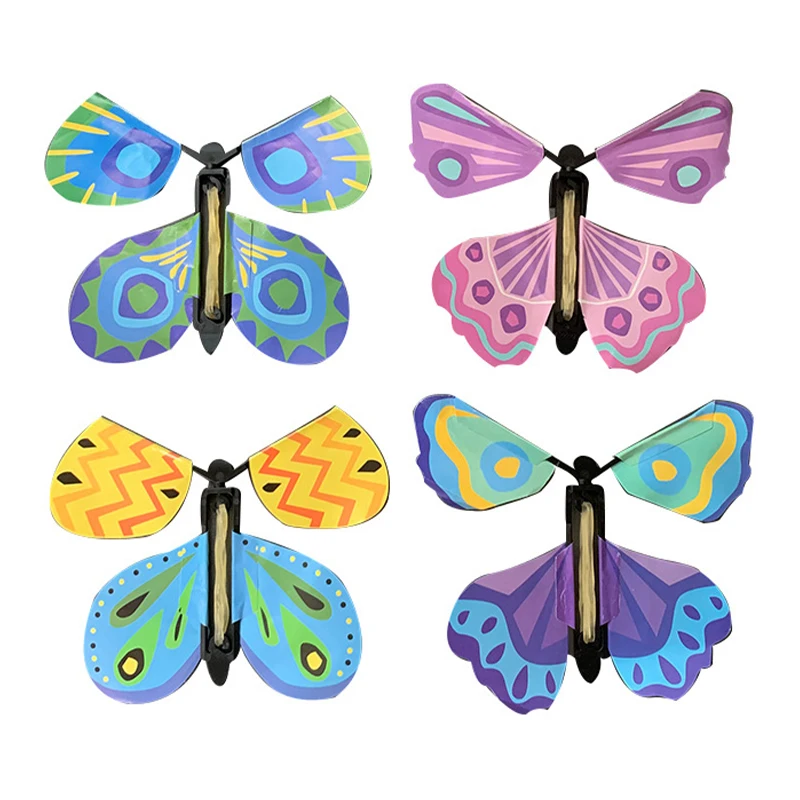 

Волшебные подарки, Летающая бабочка, Резиновая лента, заводные детские игрушки, Прямая поставка