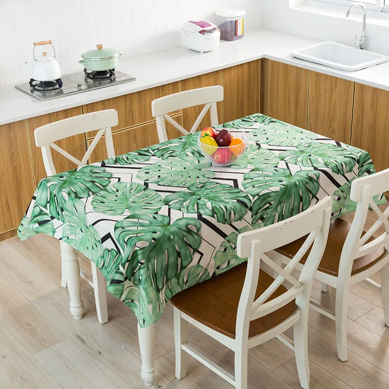 9 Скатерть тропический банановый лист Водонепроницаемая скатерть toalha de mesa nappe decoracao para casa manteles скатерть - Цвет: 9