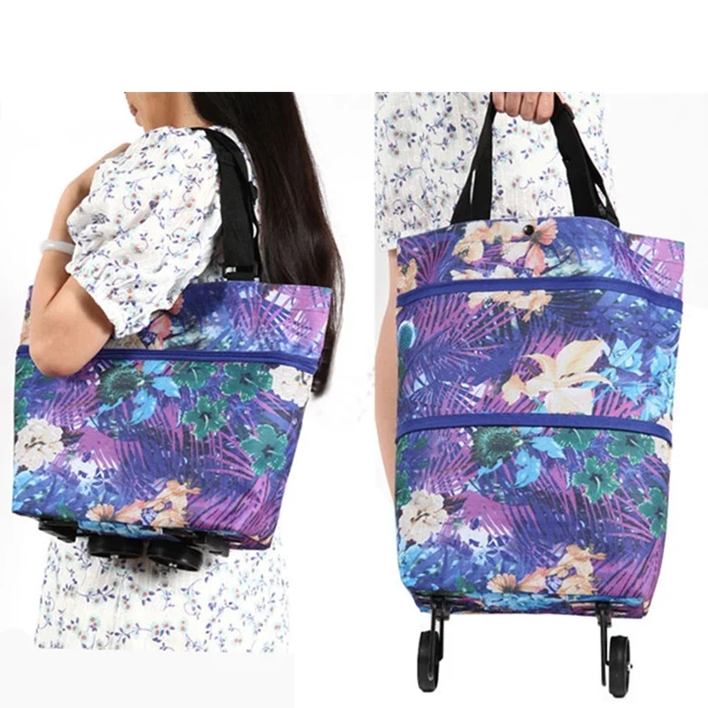 Новинка оксфордская ручная тележка органайзер для покупок сумка на колесах