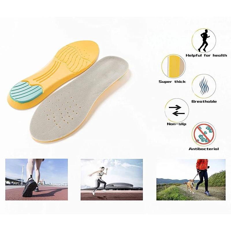 Стельки для мужчин и женщин обувные вставки супер толстые ортопедические