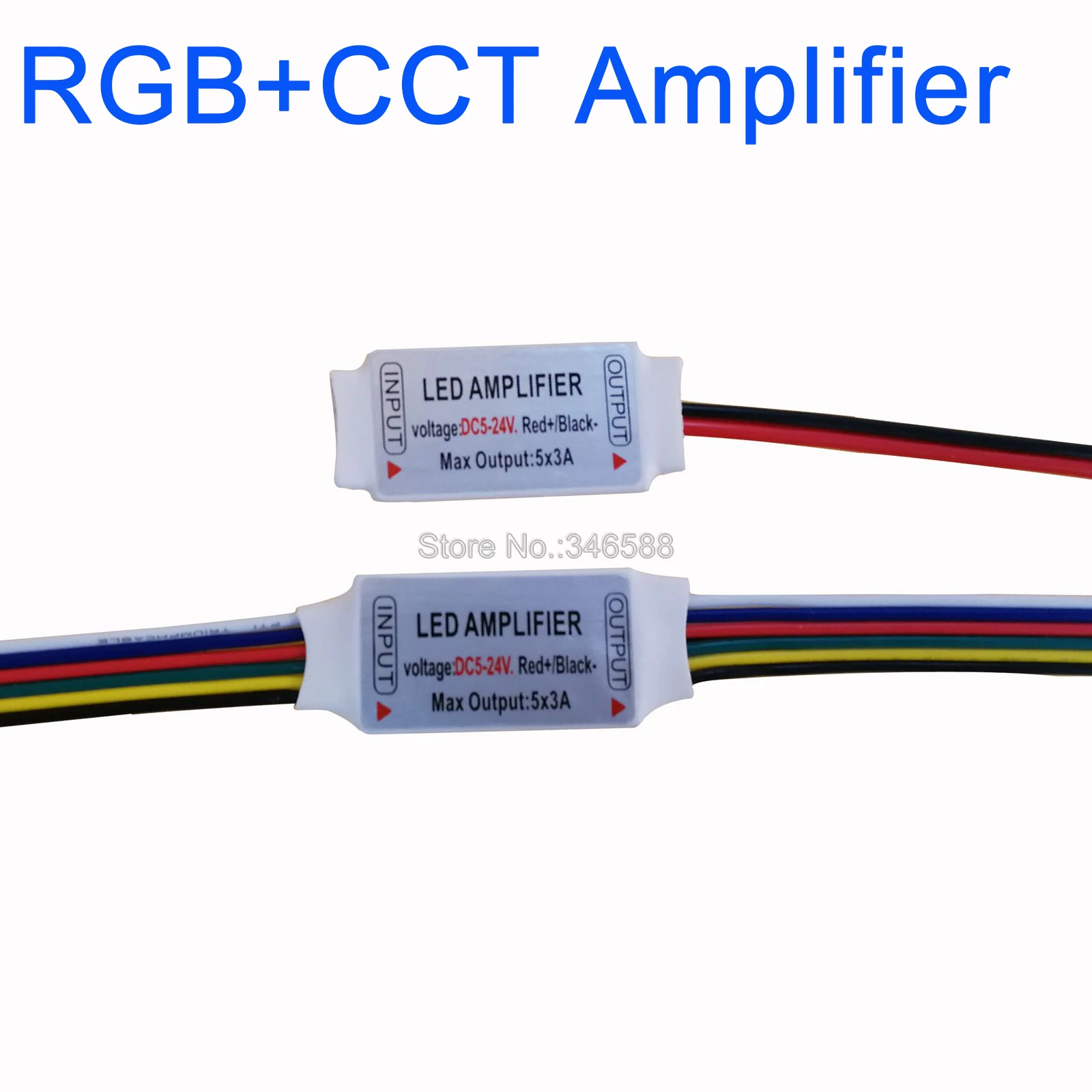 

Mini RGB+CCT LED Amplifier DC5-24V 3A * 5 Channel 6Pin Signal Repeater Console Controller for 5V 12V 24V RGBCCT LED Strip Tape