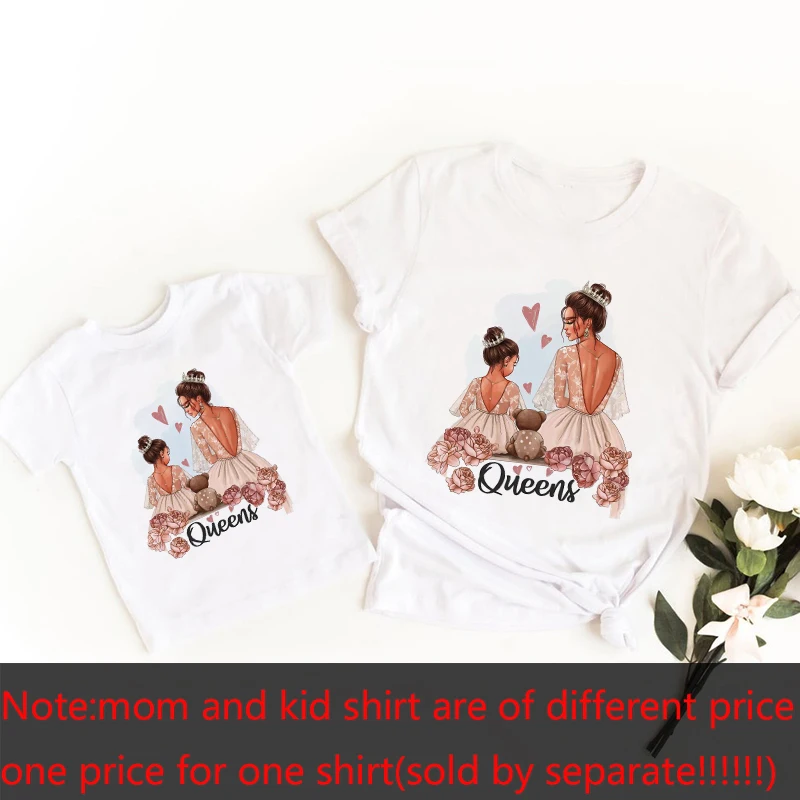 Забавная летняя Одинаковая одежда для всей семьи кавайная белая футболка мамы и