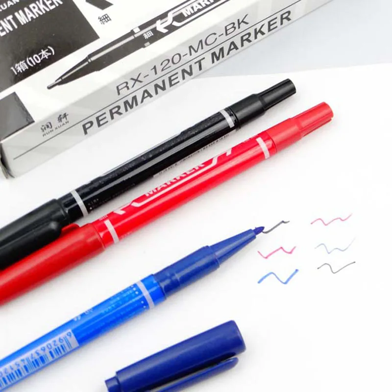 10 шт./лот Перманентный маркер для рисования Двойные наконечники крючок с двойной