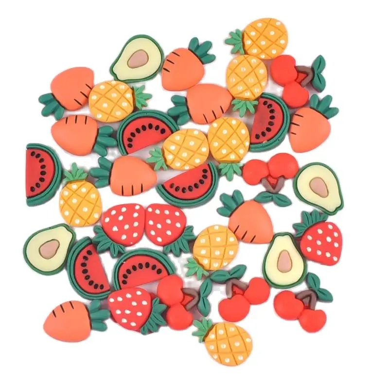 

20 шт. мультяшный арбуз/клубника/ананас украшение для скрапбукинга с плоской задней стороной DIY Украшение для телефона украшение для дома