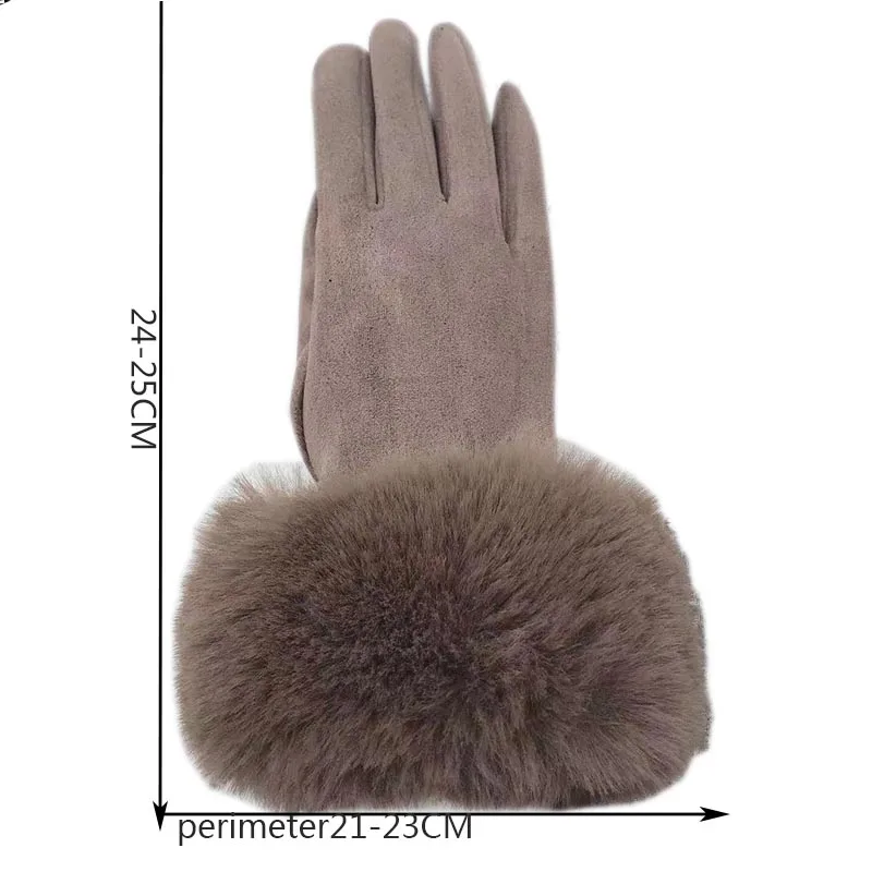 Перчатки зимние женские из искусственного меха 2021-00 | Аксессуары для одежды