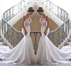 Vestidos De Novia, платья на тонких бретельках для невесты, сексуальные платья Русалочки для свадебной вечеринки