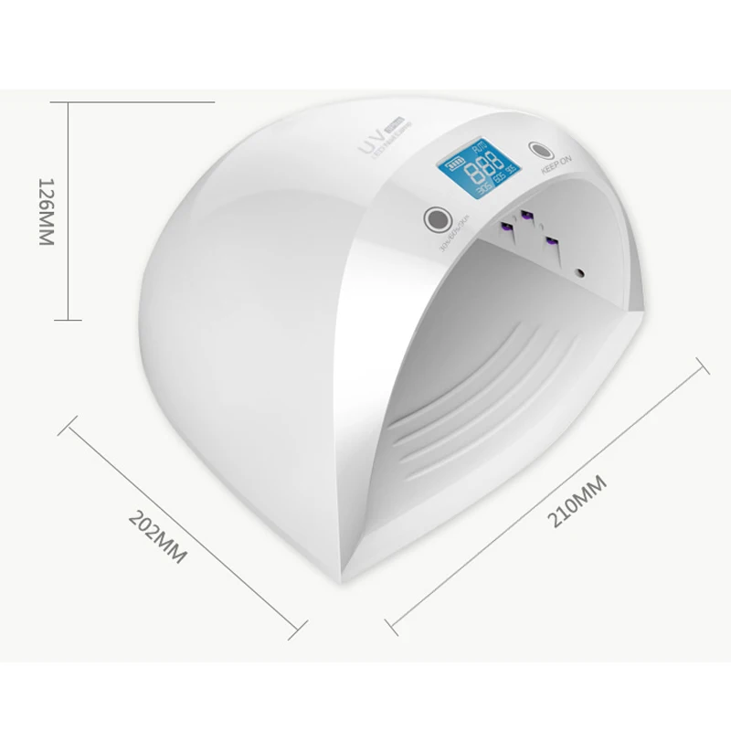 Бесплатная доставка 50 Вт аккумуляторный СВЕТОДИОДНЫЙ УФ лампы для ногтей белый