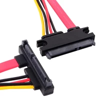 cablecc male up angled to female sata iii 3 0 715 22 pin sata data power extension cable 30cm