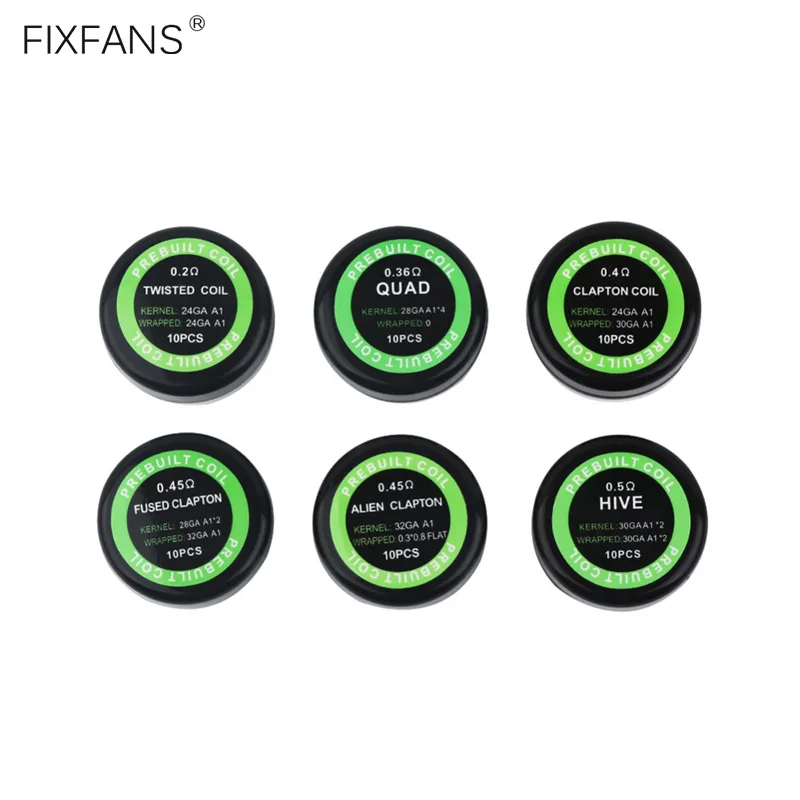 A1 готовые катушки нагревательные провода QUAD HIVE Tiger Fused Clapton Alien из витой пары RDA