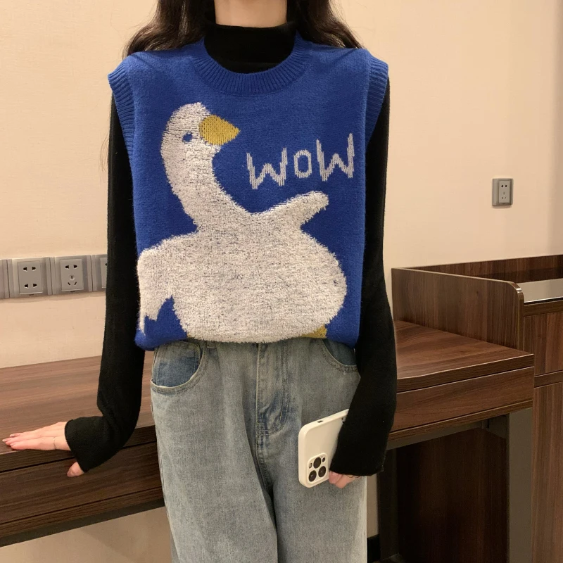 Gaganight Женский жаккардовый жилет свитер новинка 2021 года корейский Шикарный ретро