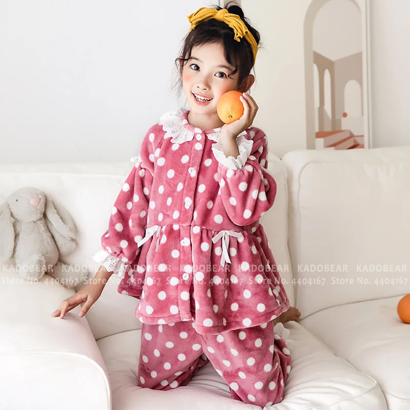 Рождественский пижамный комплект из кораллового флиса детский Пижамный костюм