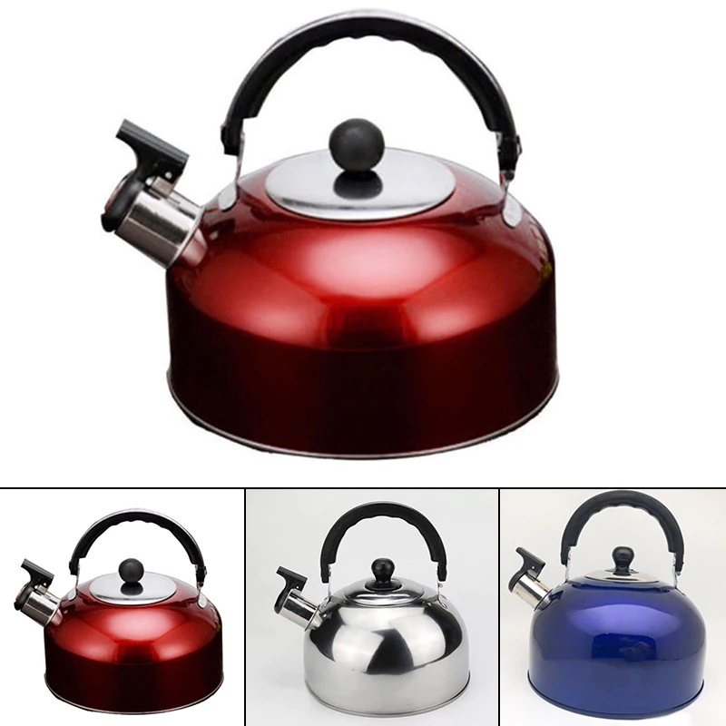 Stainless Steel Whistling Kettle Teapot Electric Gas Hobs Stove Top Camping 3L |