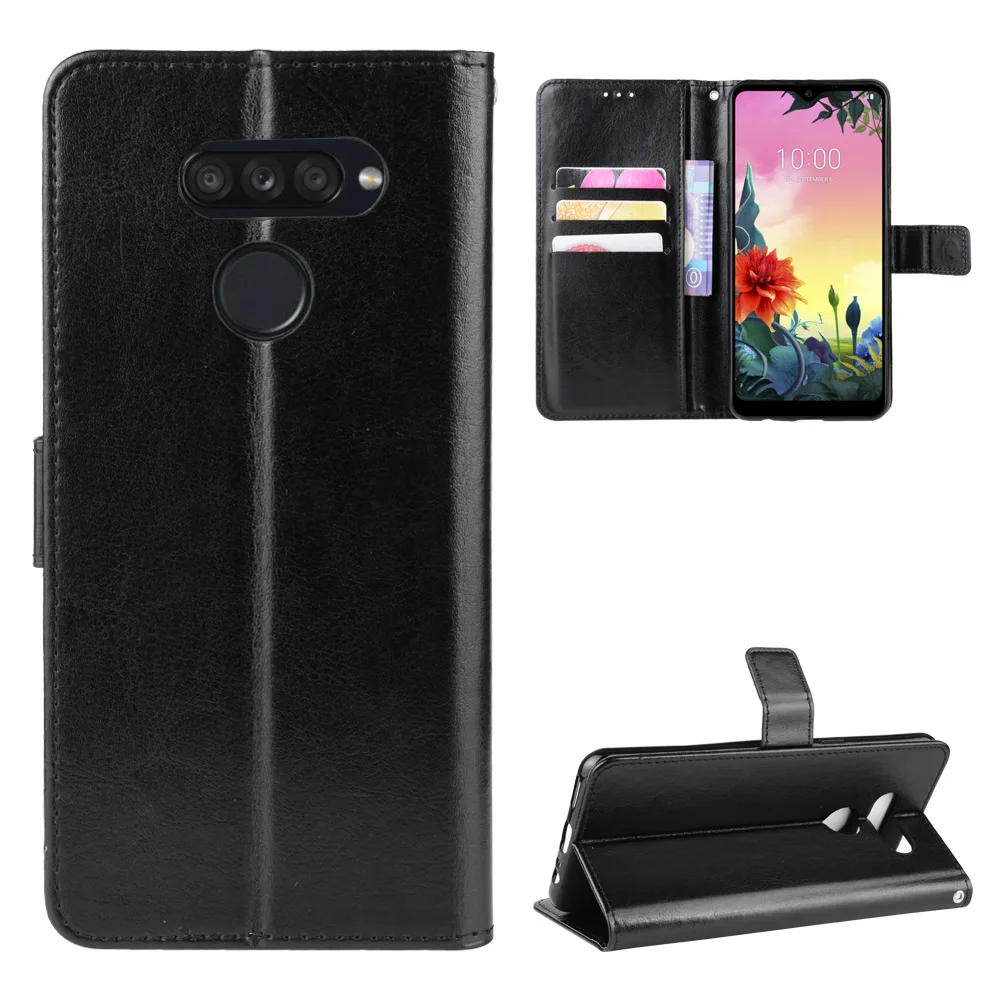 Роскошный кожаный флип кошелек для LG K50s чехол с функцией подставки|Бамперы| |