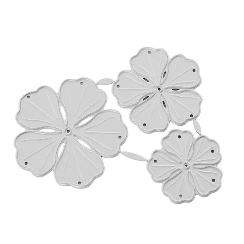 Три пресс формы &quotЦветок&quot трафарет для скрапбукинга &quotсделай сам&quot штамп