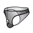 Стринги мужские, эротические, с отверстием для пениса, с открытой промежностью, сетчатый