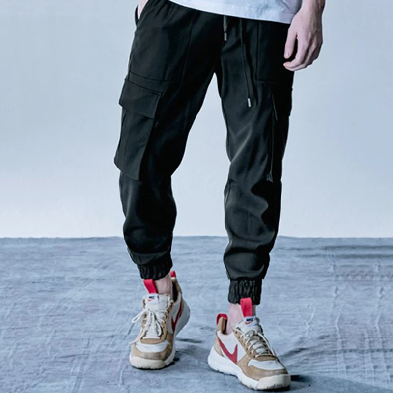 

Mens Cargo Pants Elastic Multiple Pocket Military Male Trousers Outdoor Joggers Pant Joggers Trousers Fashion Harajuku Men Pants