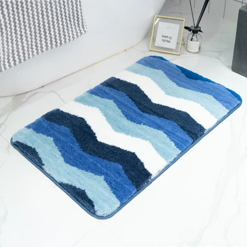 

Флокирующий Домашний напольный коврик из полиэстера, оптовая продажа, домашний Впитывающий Коврик для ванной комнаты, ванной
