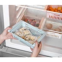 adjustable drawer basket stretchable fridge organizer for kitchen refrigerator pull out drawers fresh spacer layer storage rack