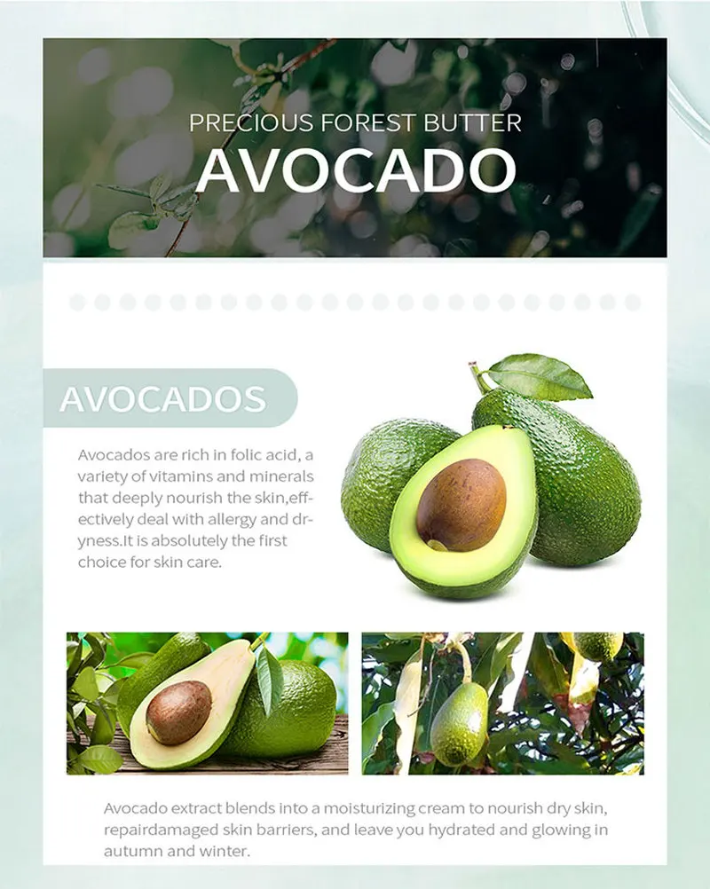 

Cream WhiteningCream Essence Serum Anti-Aging Hyaluronic Acid 100%Cream Essence Avocado Day Creams Moisturizers Cream for Face