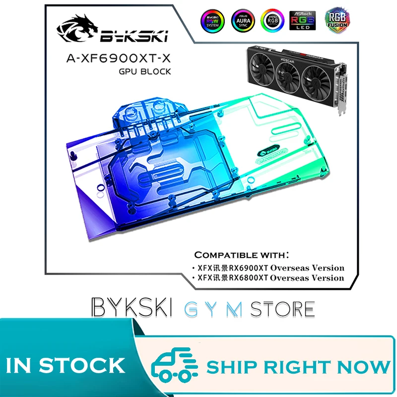 

Bykski GPU воды блок для XFX RX 6900 6800 XT видеокарты за рубежом версия, VGA кулер 5V/ARGB 12V/RGB MB синхронизации A-XF6900XT-X