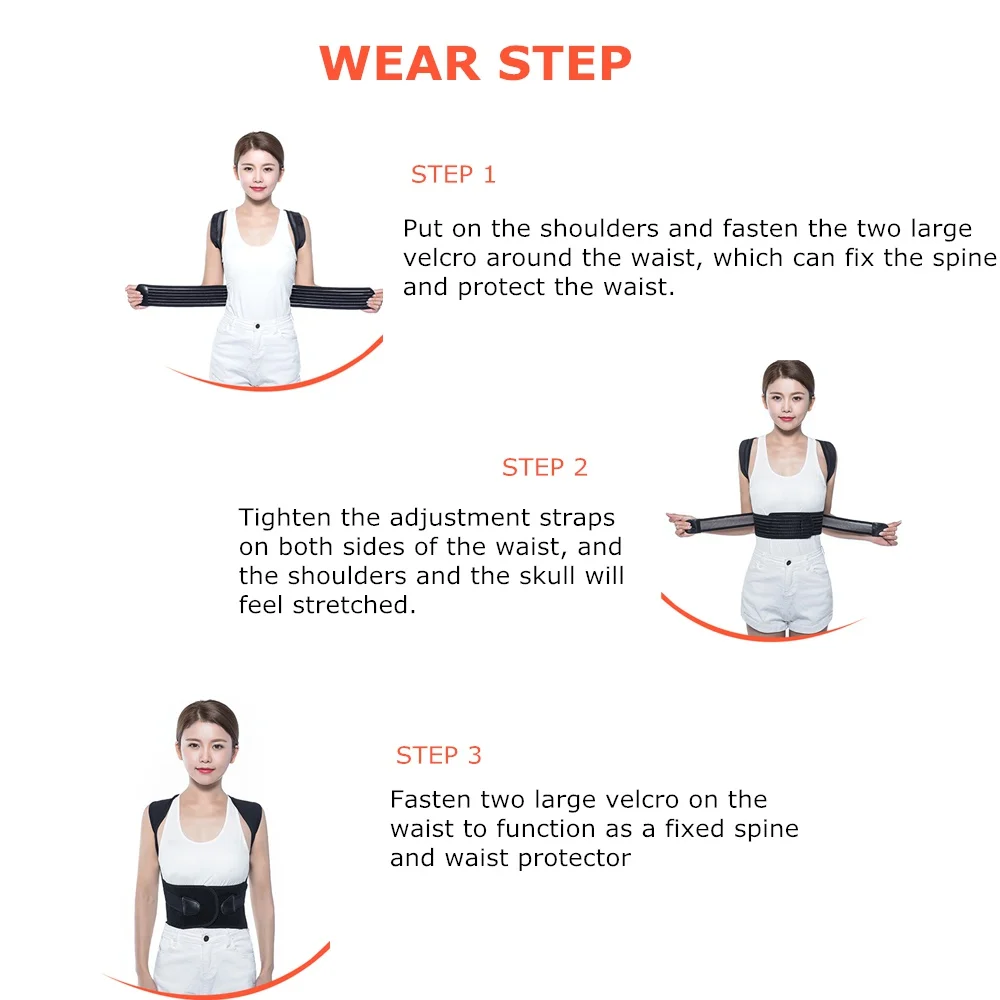 Ортопедический Корсет для коррекции осанки регулируемый поддерживающий пояс