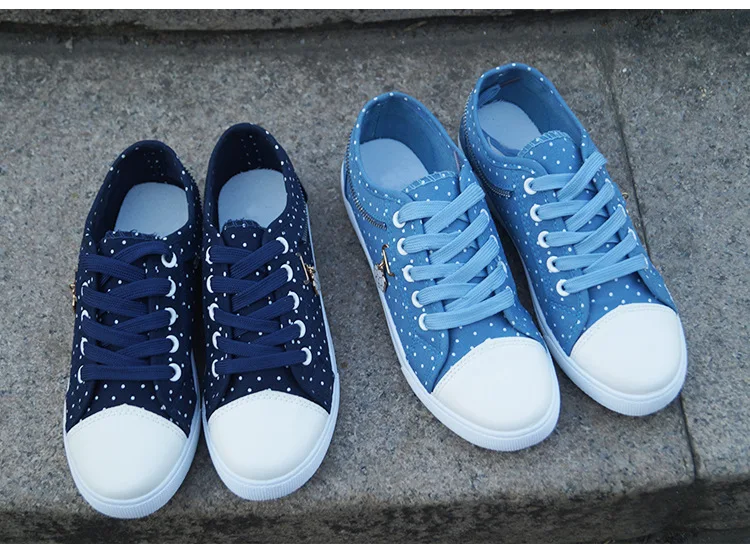 

Vulcanize Shoes Women Canvas Chic High Top Denim Leisure Footwear Womens All-match Flat Zipper Walkin Korean Ladies Breathable