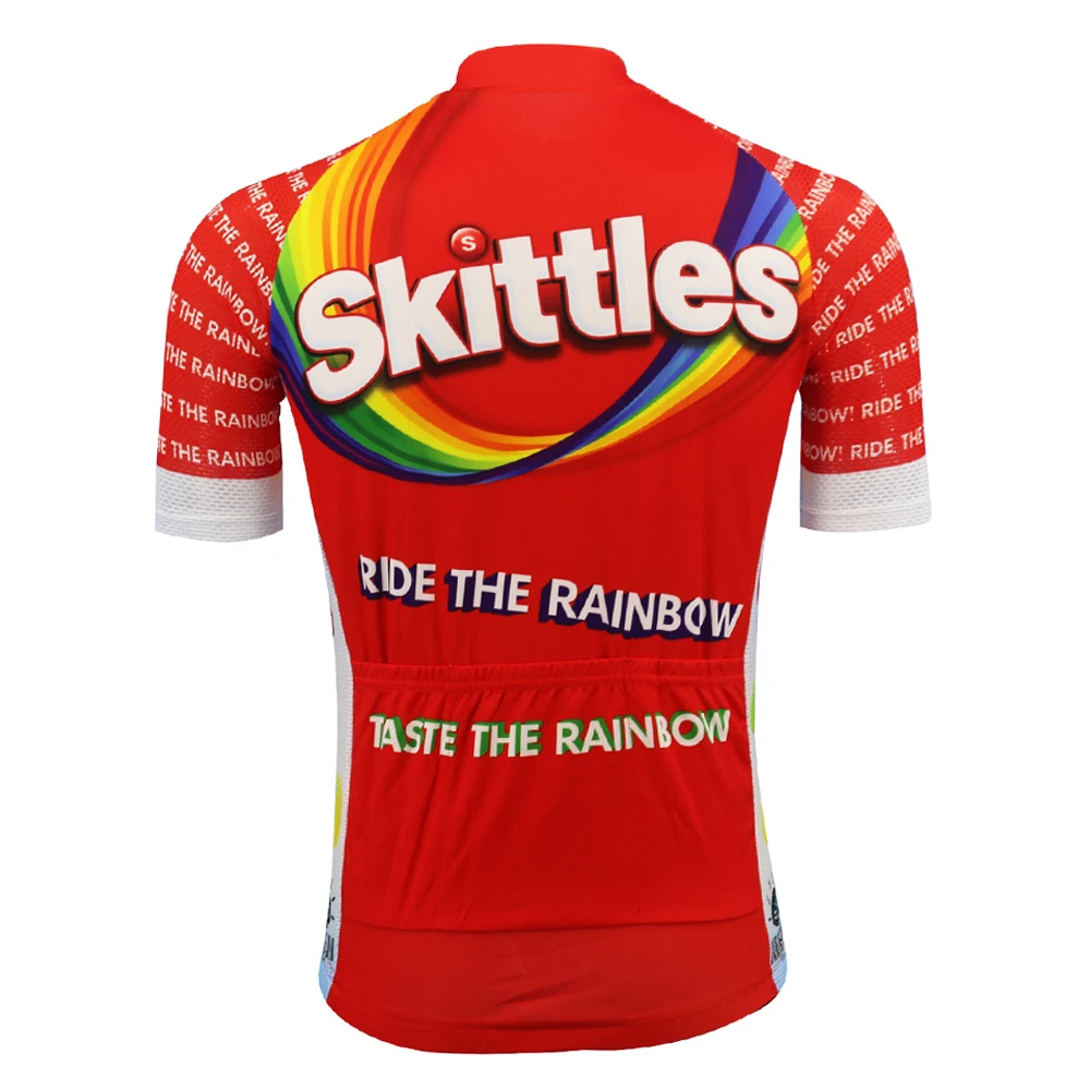 Skittles Классическая велосипедная майка 2019 красная мужская MTB одежда для велоспорта