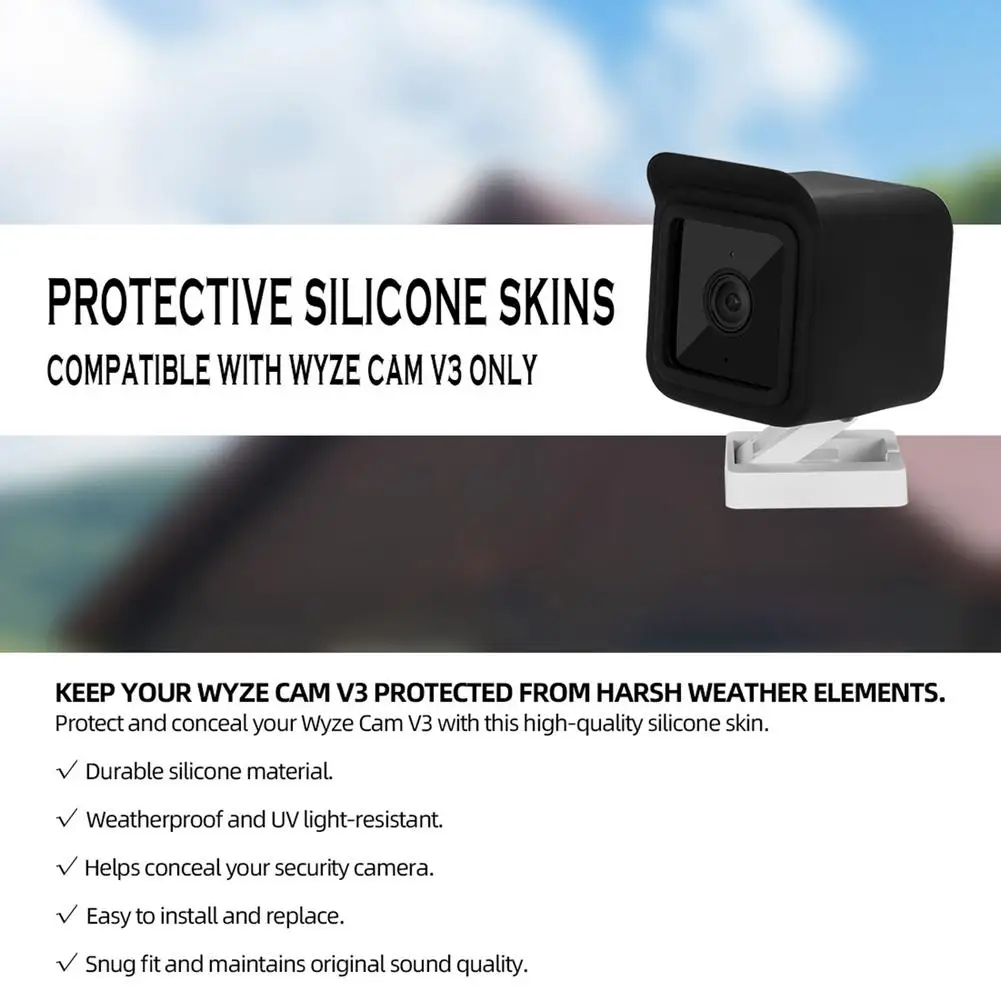 Силиконовый чехол для камеры Wyze Cam V3 пыленепроницаемый защитный помещений и