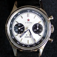 1963 panda pilot chronograph watch men 40mm air force sapphire st1901 hand wind mechanical wristwatch retro clock reloj hombre