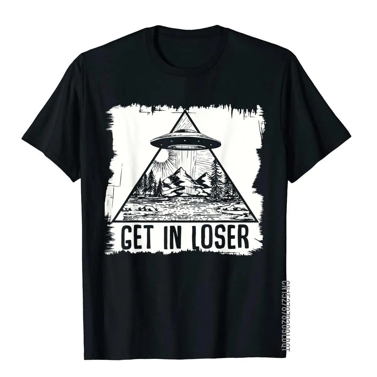 

Get In Loser Tshirt Alien Abduction Conspiracy Shirt Cotton Tops Shirt Preppy Style Designer Vintage Top T-Shirts