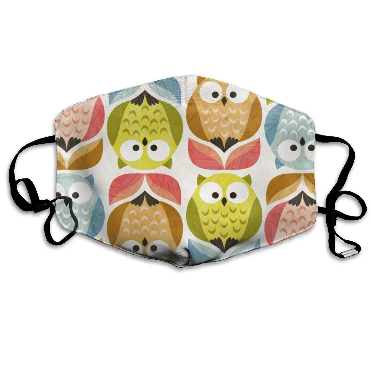 

Owl Flowers Washable Reusable Mask, Cotton Anti Dust Half Face Mouth Mask For Kids Teens Men Women With Adjustable Ear Loops