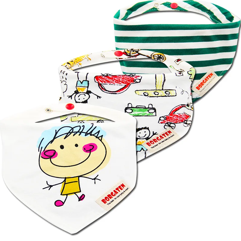 3 шт./лот, детские нагрудники, бандана, хлопок, высокое качество, Babadores Para Bebe, слюнявчик для младенцев, полотенце для мальчиков и девочек - Цвет: 05