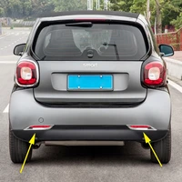 2pcs abs car chrome decorative cover trim accessories for smart fortwo 453 2015 2019 rear fog light lamp frame car styling