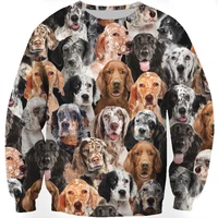 you will have a bunch of english setters sweatshirt 3d print unisex springautumn fashion dogs long sleeved round neck wholesale