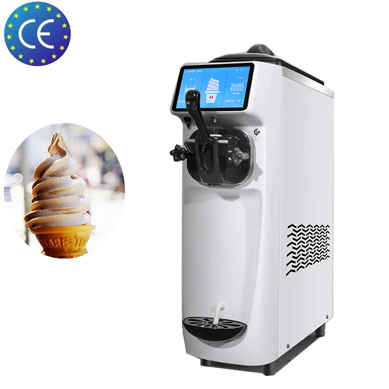 

Настольный мини-аппарат для мороженого с сертификатом CE, аппарат для мягкого мороженого, умный сенсорный экран