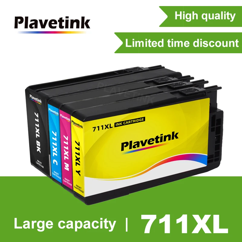 

Plavetink Compatible Replacement For HP 711 XL Ink Cartridge For HP711 711XL Designjet T120 T520 Printer Cartridges Full Ink